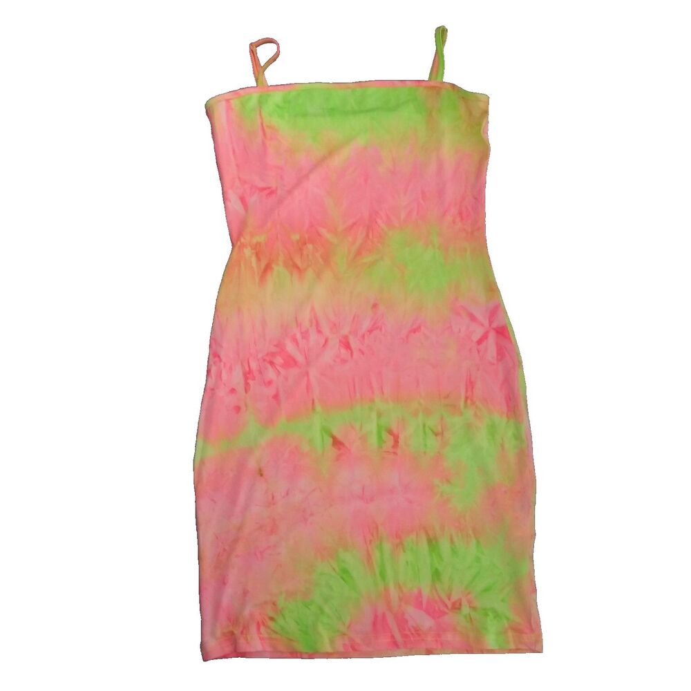 Juniors Sundress New with Tags Bodycon Size Large Tie Dye Resort boho